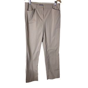Jones New York Women's kaki Chino Pants Flat Front Straight Leg Size 12
